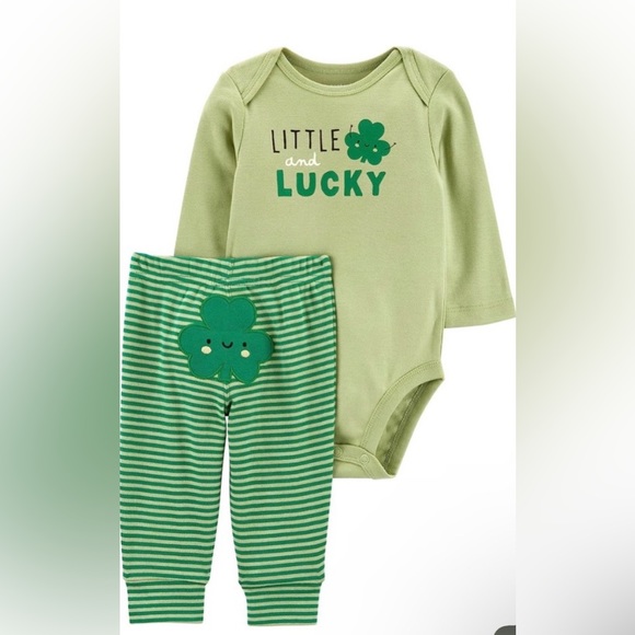 Carter's - 2 Piece Bodysuit Pant Set - Little and Lucky - 12 Months - NWT - Picture 14 of 16